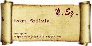 Mokry Szilvia névjegykártya