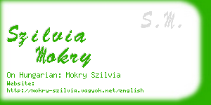 szilvia mokry business card